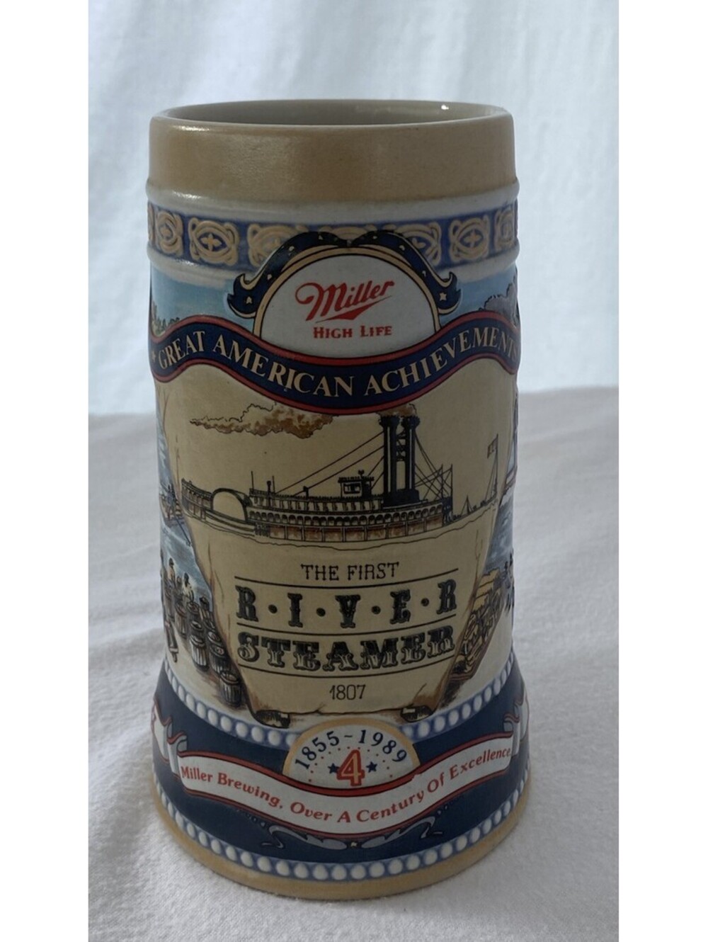 Miller High Life Beer Stein Great American Achievements Assembly Line - Mint